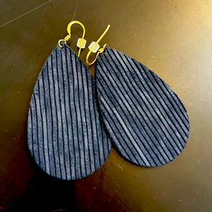 Nickel and Suede Earrings